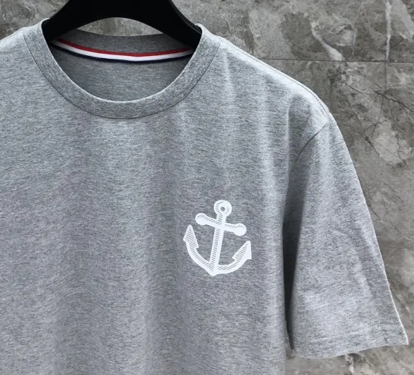 Thom Browne Anchor Embroidered Navy T-Shirt - 30