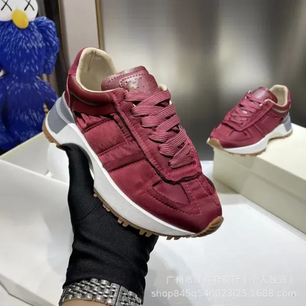 Moncler Genius x Stone Island Runaway Sneakers Burgundy - 1