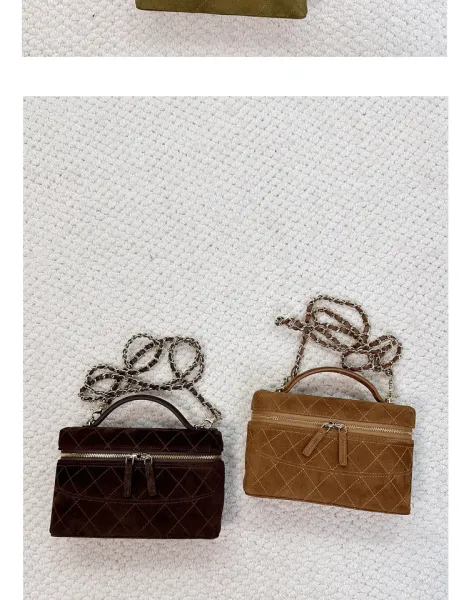 Chanel Mini Vanity Case Black Velvet Chain Bag - 13