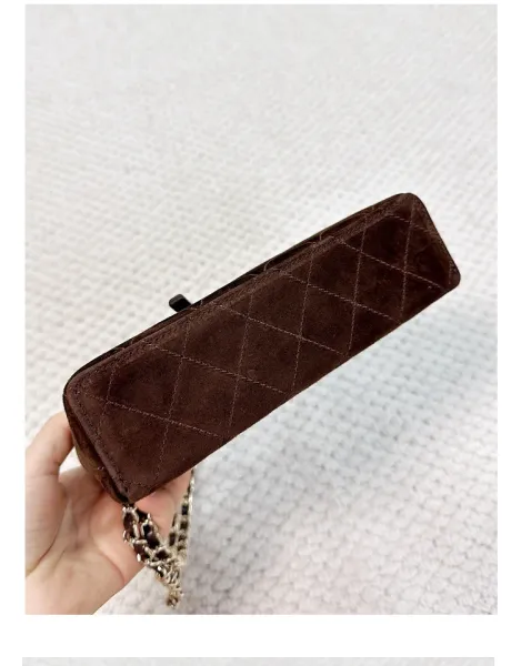 Chanel Mini Vanity Case Black Velvet Chain Bag - 30