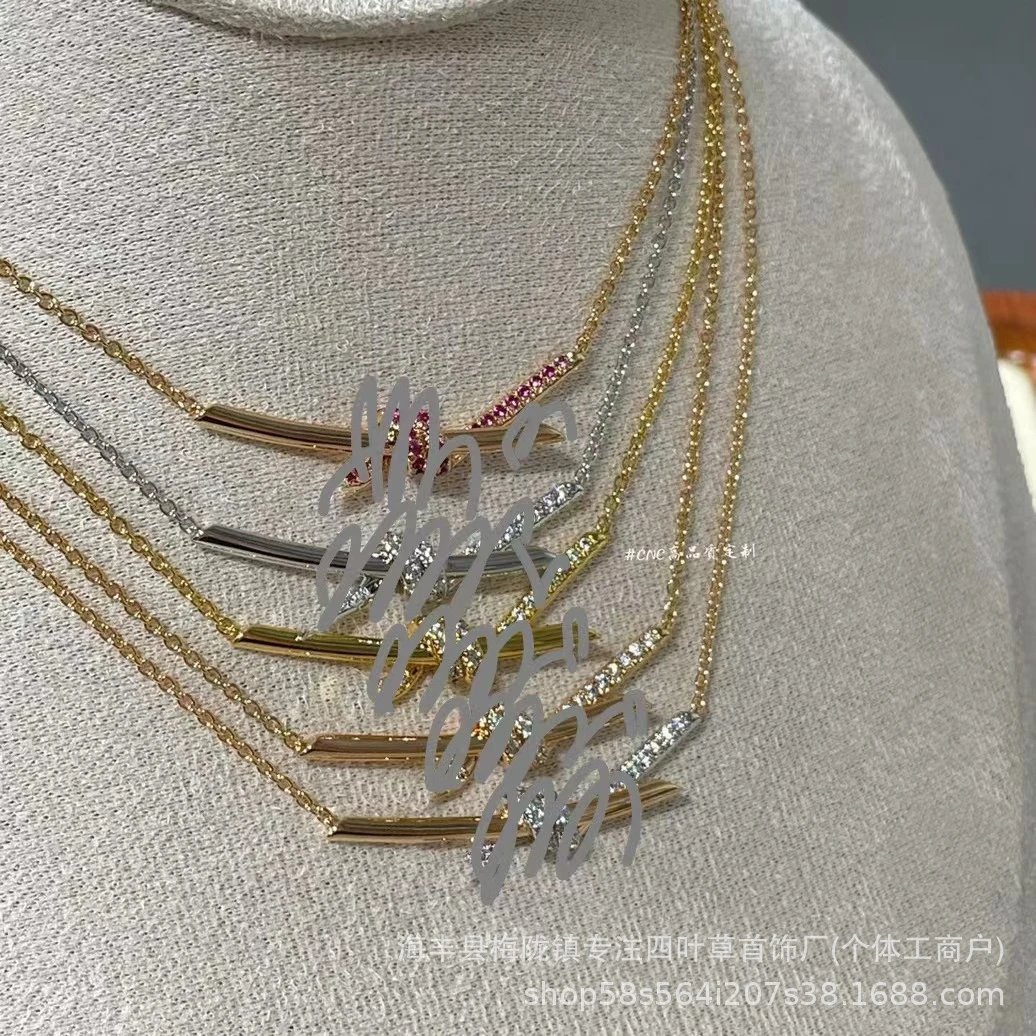 T Collection Tie Knot Twist Necklace Butterfly with Diamond Half/Full Pave Layering Rose Gold Collarbone Chain Jewelry: findsindex.com