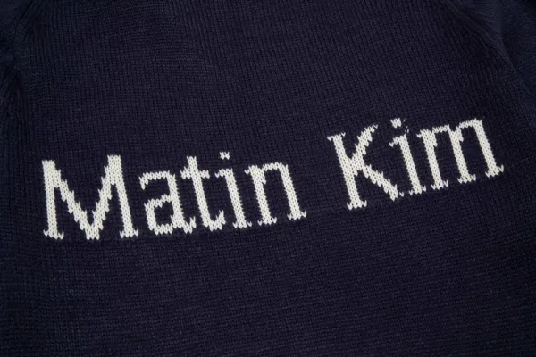 Matin Kim Logo Knit Turtleneck Sweater Gray - 11