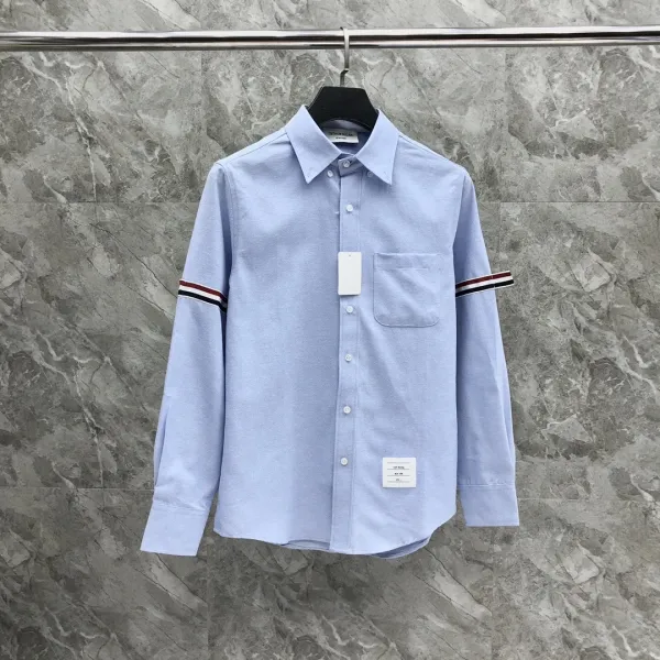 Thom Browne Classic Four-Bar Stripe White Shirt - 12