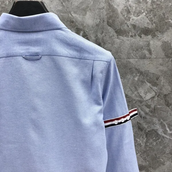 Thom Browne Classic Four-Bar Stripe White Shirt - 16