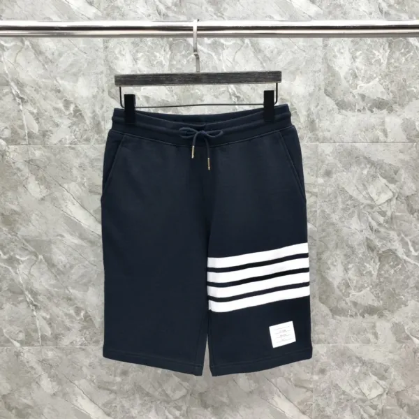 Thom Browne Four-Bar Stripe Black Sweatshorts - 25