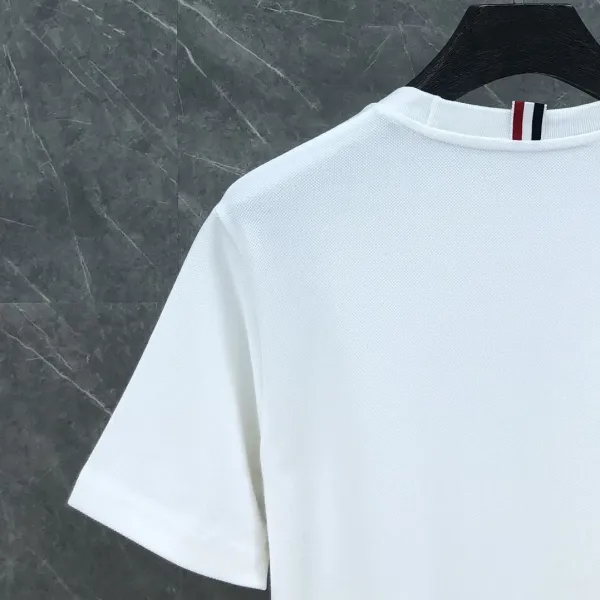 Thom Browne Classic Four-Bar Stripe White T-Shirt - 9
