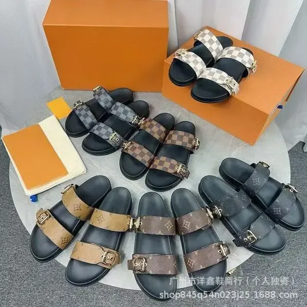 Louis Vuitton Monogram Slide Sandals Black - 2