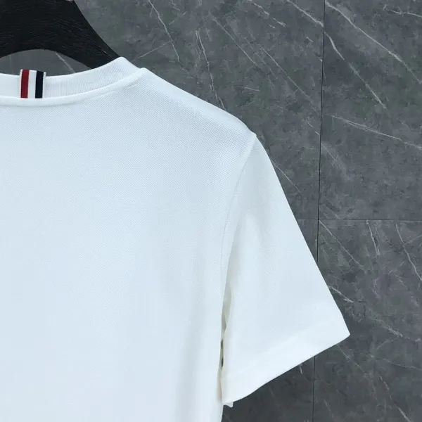 Thom Browne Classic Four-Bar Stripe White T-Shirt - 11