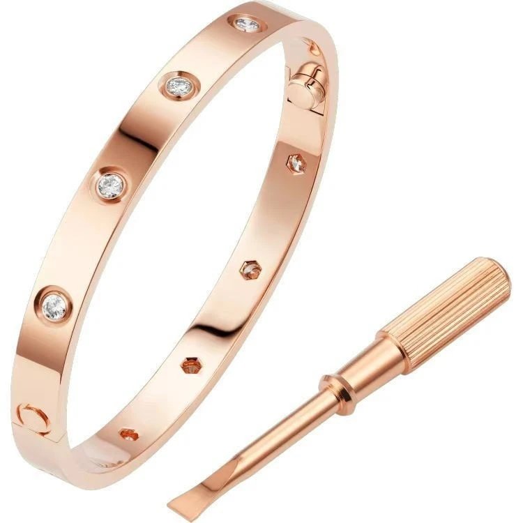 Cartier Love Bracelet Rose Gold with Diamonds Bracelet