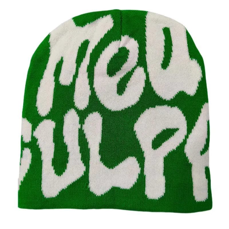 Unbranded Hats Knitted Beanie with Oversized Lettering image 4