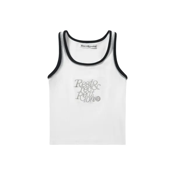 Rest & Recreation Rest & Recre-ation Beige Ribbed Vest-Top - 9