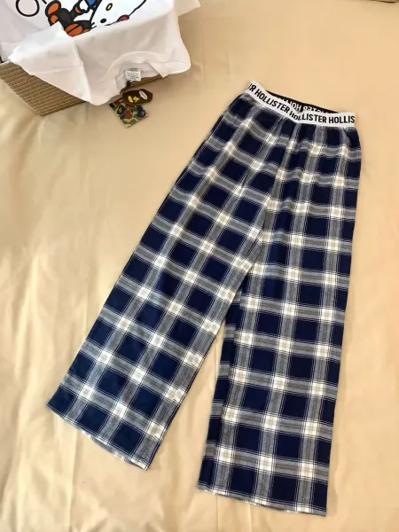 Design Heart-Print Striped Sleep Shorts White/Blue - 11