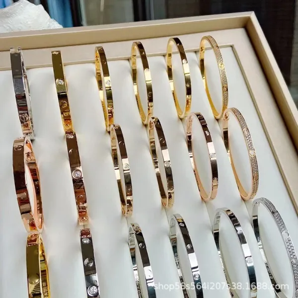Cartier Love Bracelet Yellow Gold Paved Full Diamond Wide Version - 3