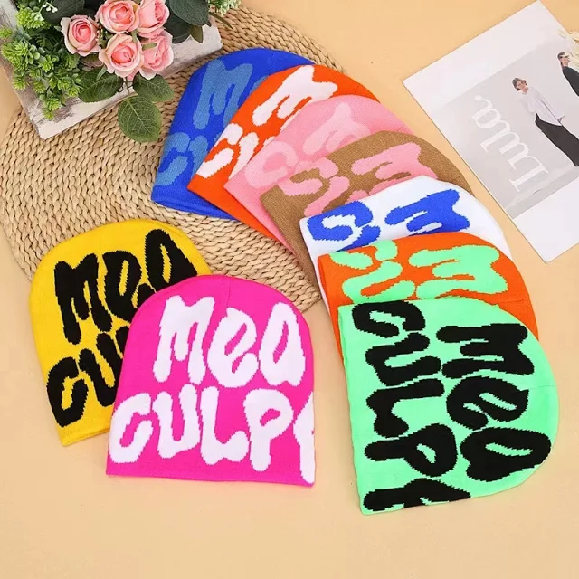 Unbranded Hats Knitted Beanie with Oversized Lettering product detail image 22