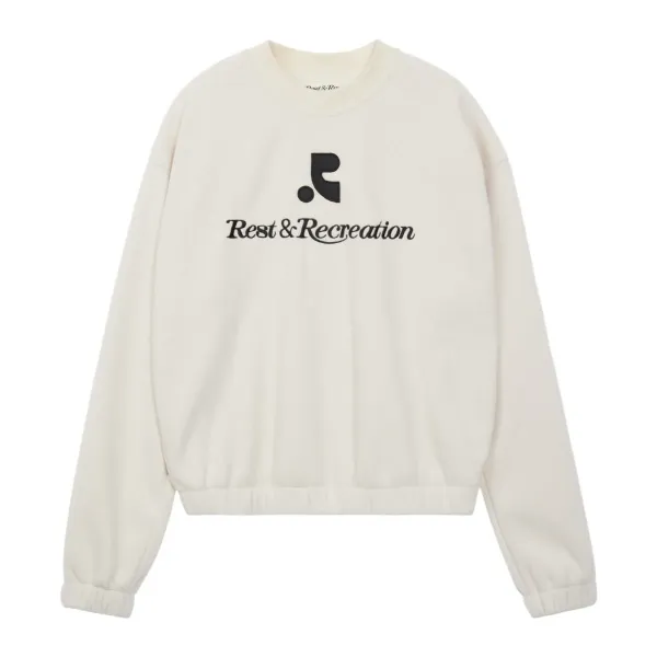 Rest & Recreation Logo Crewneck Sweatshirt Light Blue - 10