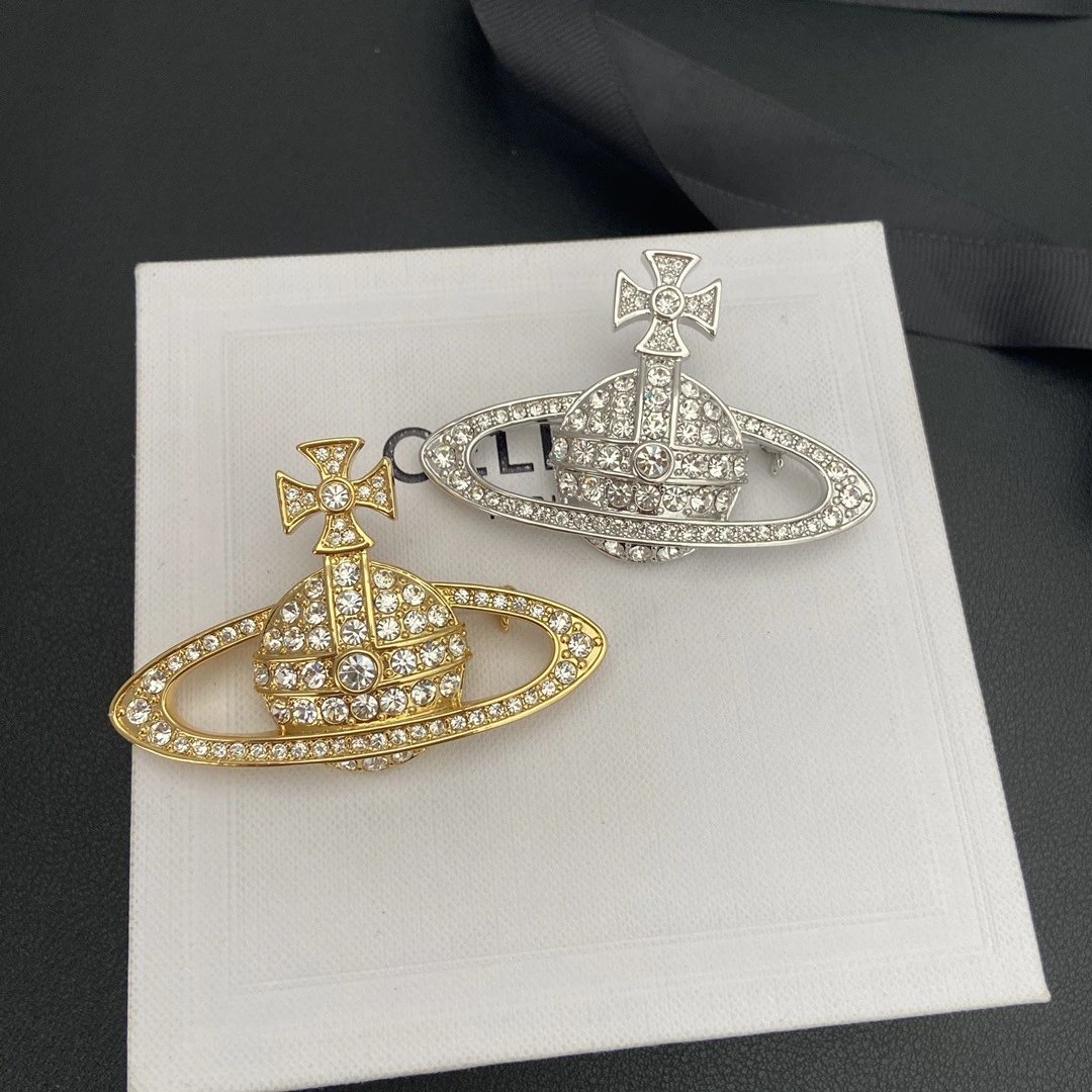 Vivienne Westwood Orb Brooch Silver - 5