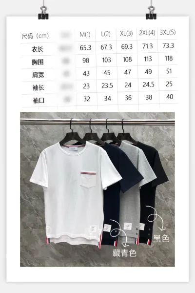 Thom Browne Classic Four-Bar Stripe Pocket T-Shirt Black - 2