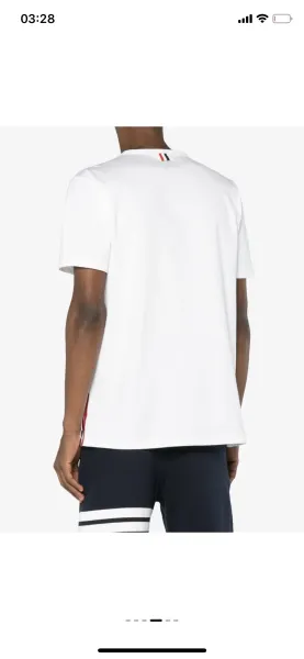 Thom Browne Classic Four-Bar Stripe Pocket T-Shirt Black - 11