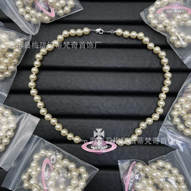 Vivienne Westwood Jewelry Pearl Orb Pendant Necklace product detail image 20