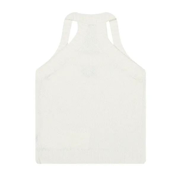 GRA Knit Halter Vest Top White - 8