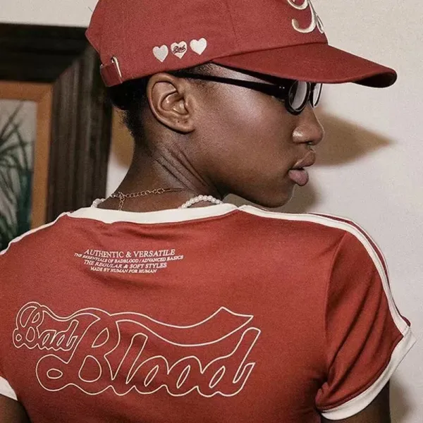 Saint Tears Blood Logo Ringer Tee Red - 10