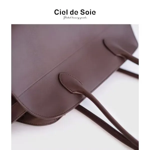 Design Arch-Shape Handbag Dark Chocolate Handbags - 26