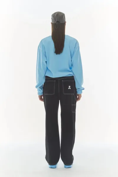 Rest & Recreation Logo Crewneck Sweatshirt Light Blue - 9