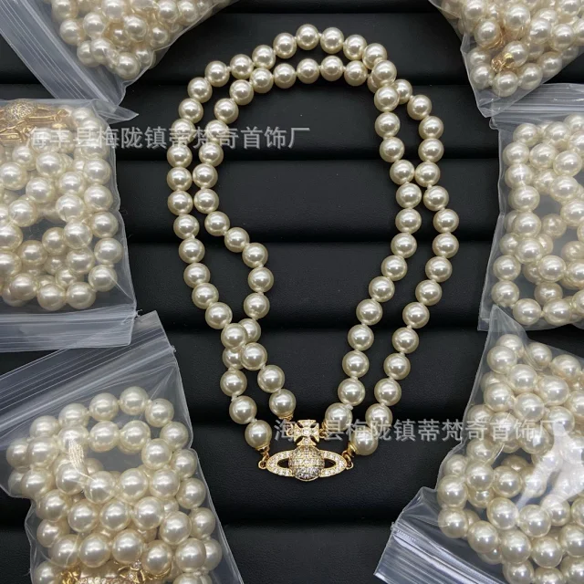 Vivienne Westwood Jewelry Pearl Orb Pendant Necklace product detail image 8