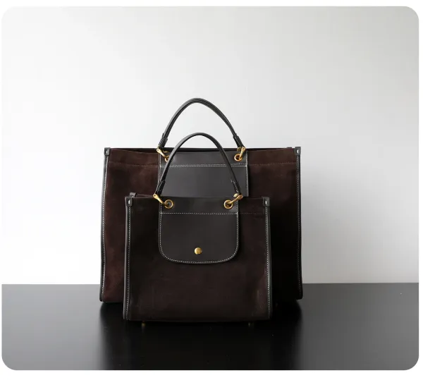 Longchamp Le Pliage Xtra Suede Tote Bag Charcoal Gray Handbag - 21