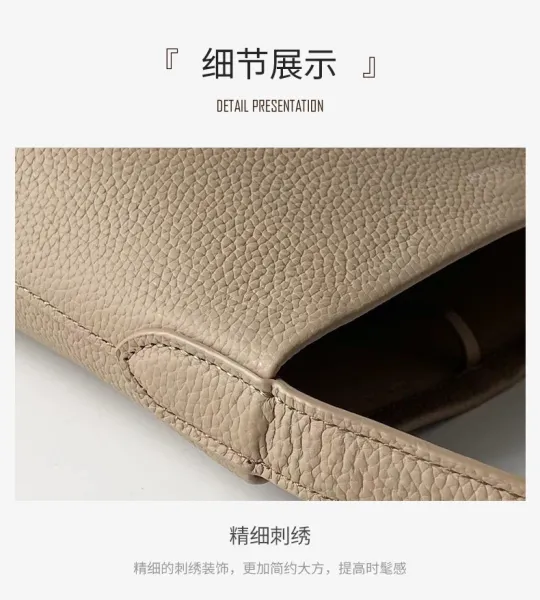 Minimalist Suede Hobo Bag in Cognac - 22
