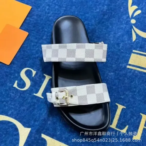 Louis Vuitton Monogram Slide Sandals Black - 6