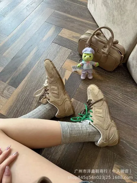 Off-White x New Balance 530 Beige Suede Sneakers - 2