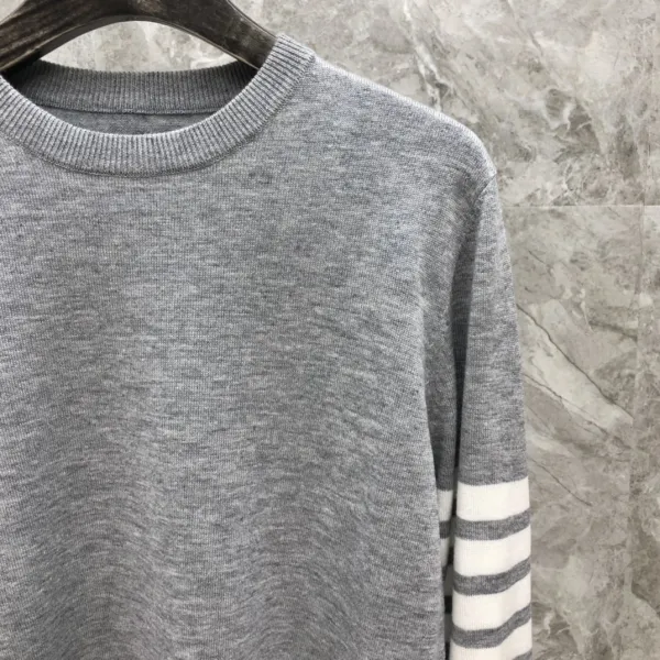 Thom Browne 4-Bar Stripe Navy Wool Sweater - 7