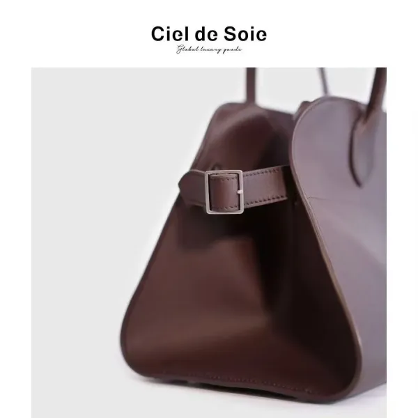 Design Arch-Shape Handbag Dark Chocolate Handbags - 27
