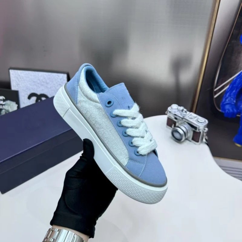 Off-White x Nike Dunk Low Brown and Blue Chunky Sneakers - 16