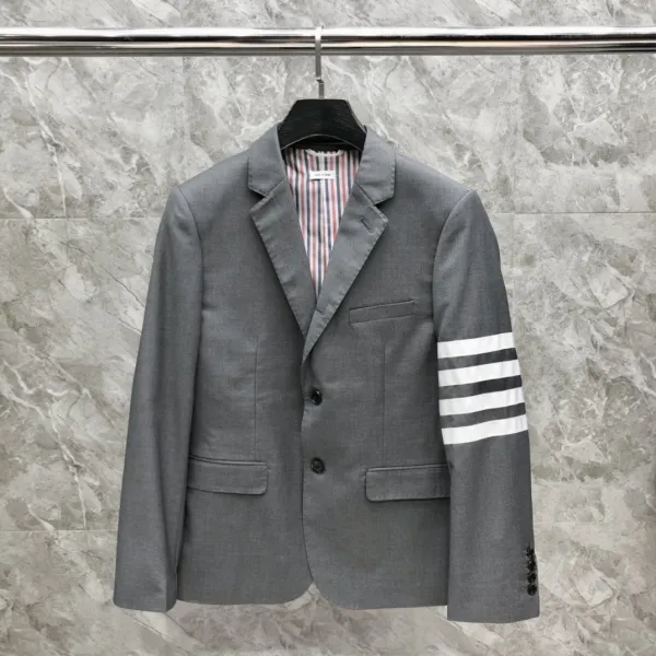 Thom Browne Classic Four-Bar Stripe Navy Blazer - 3