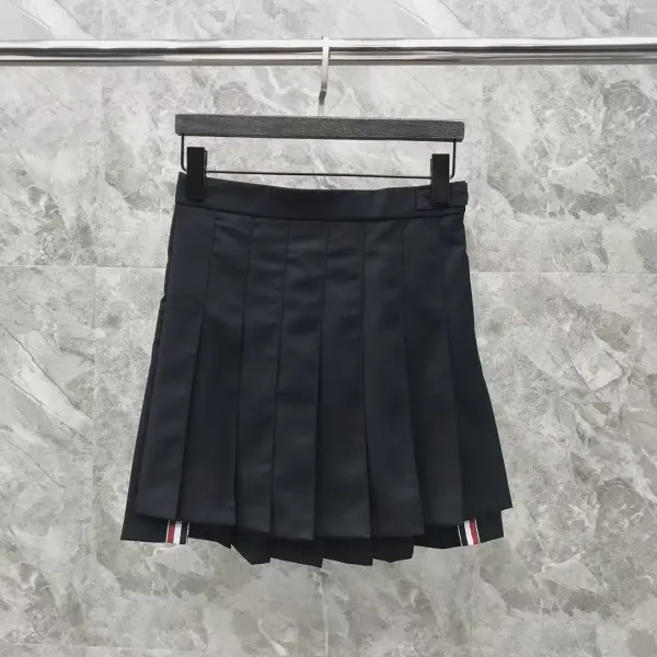 Thom Browne Pleated Tennis Skirt Pink Grid - 5
