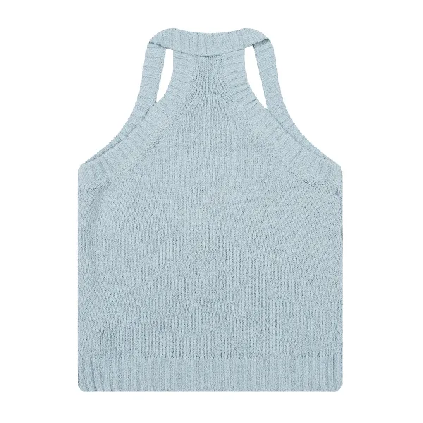 GRA Knit Halter Vest Top White - 6