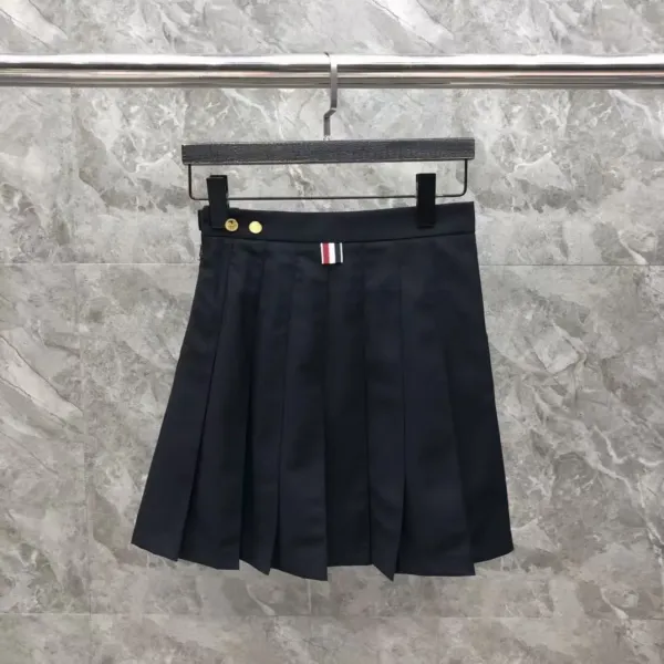 Thom Browne Pleated Tennis Skirt Pink Grid - 15