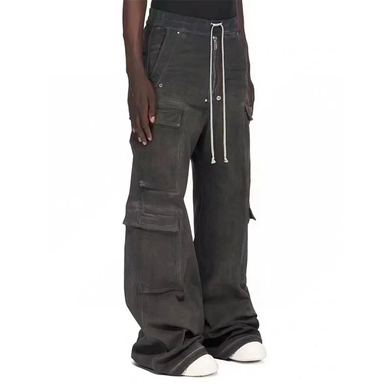 Unbranded Jeans Distressed wide-leg cargo image 5