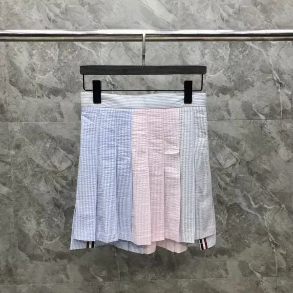 Thom Browne Pleated Tennis Skirt Pink Grid - 37
