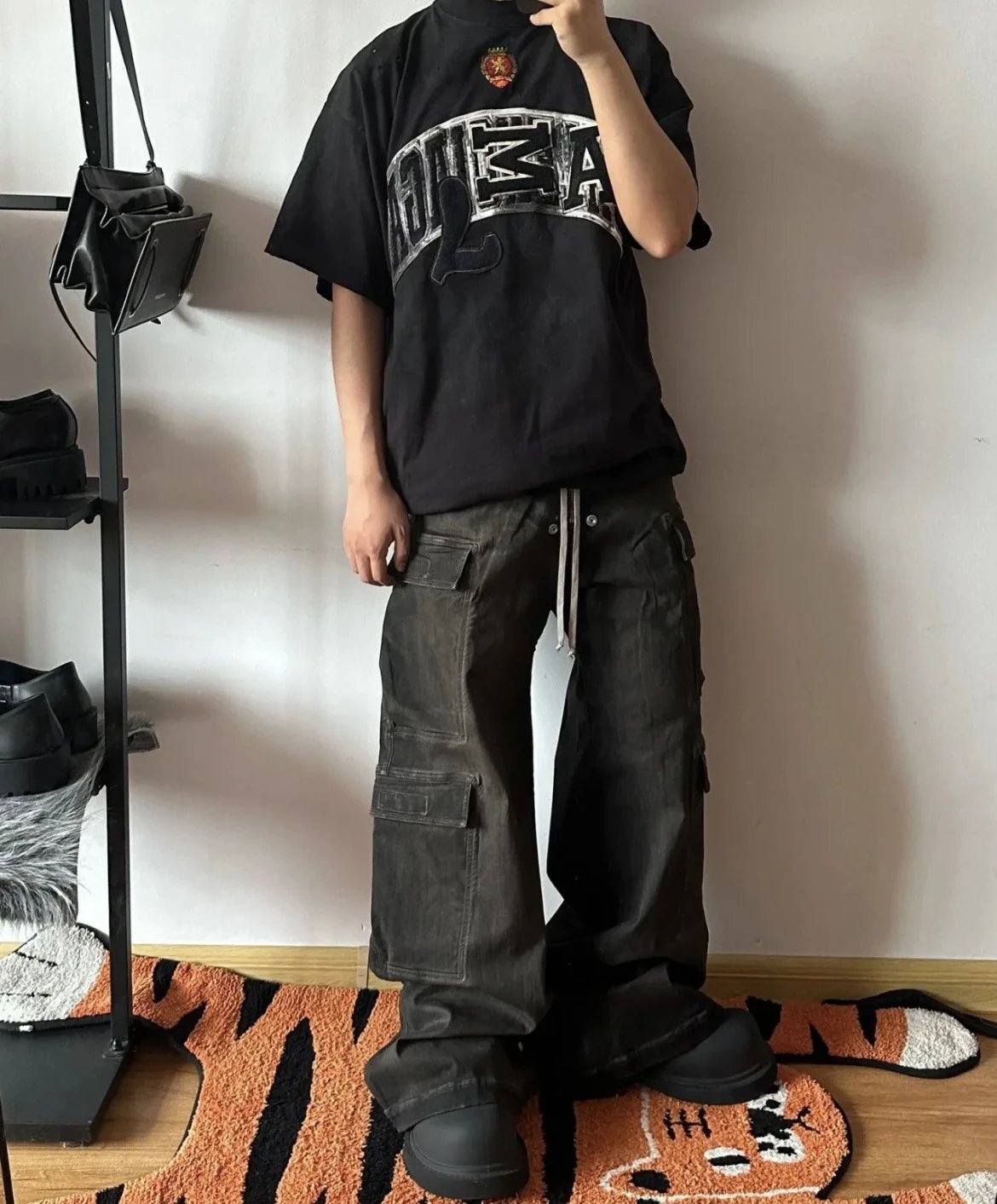 15PYCLAB Cargo Pants Distressed Gray Pants - 2