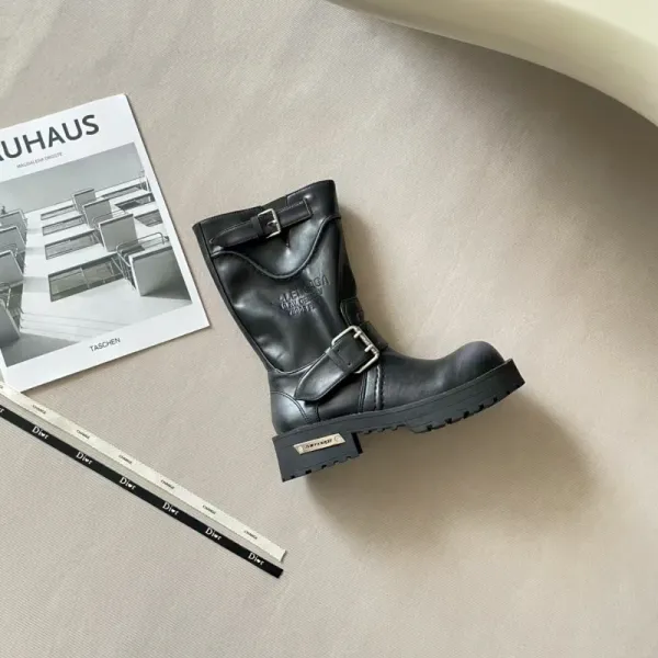 Dior x Maison Margiela Tabi-Inspired Buckle Boots Black Boots - 23