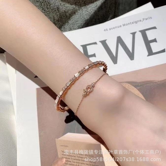 Faux Dior Tribales Bracelet in Silver and Rose Gold with Pave Crystals Bracelets - 3