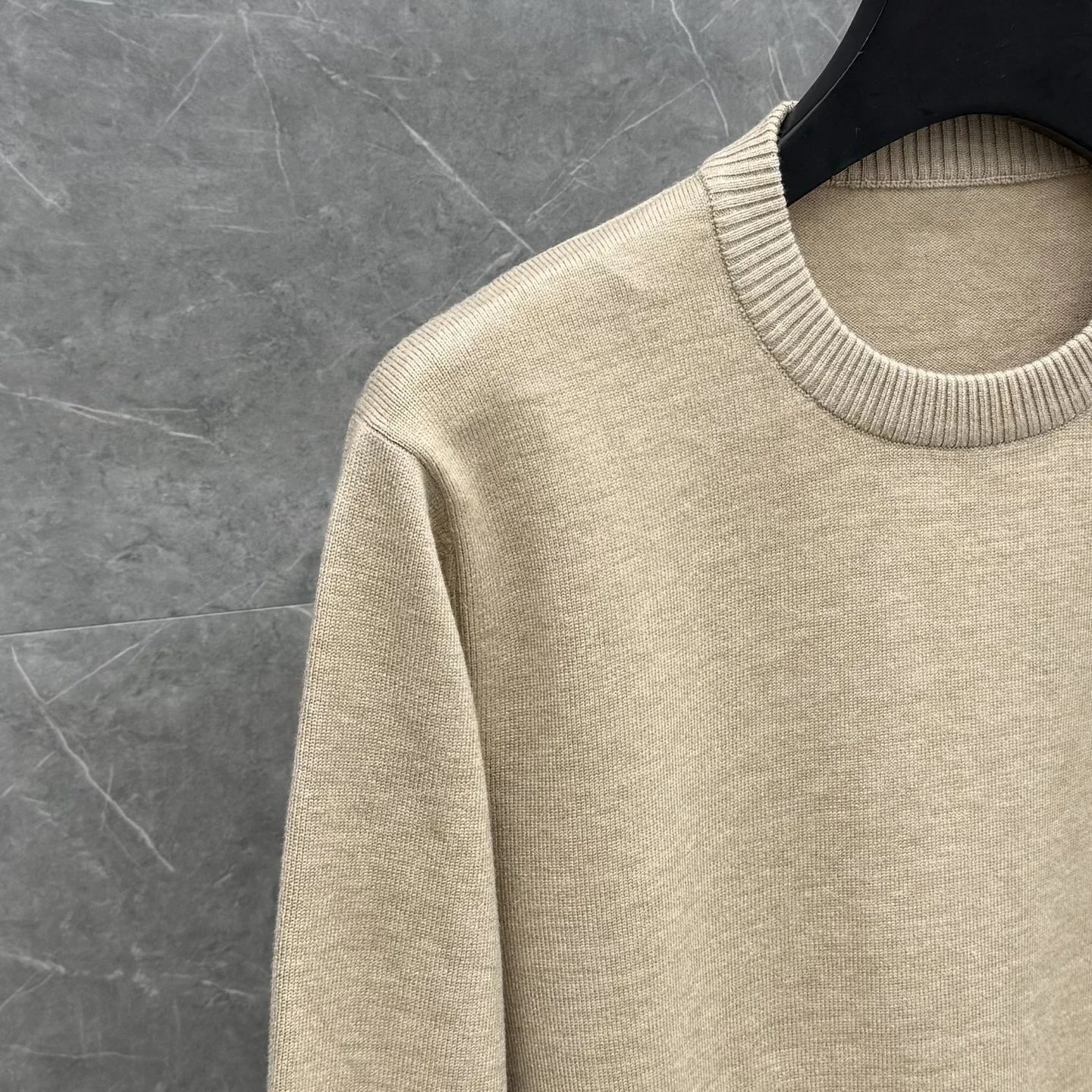 Thom Browne 4-Bar Stripe Crewneck Sweater Beige - 44