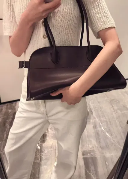 Design Arch-Shape Handbag Dark Chocolate Handbags - 8