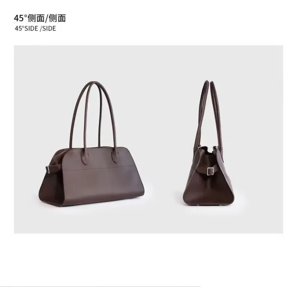 Design Arch-Shape Handbag Dark Chocolate Handbags - 16