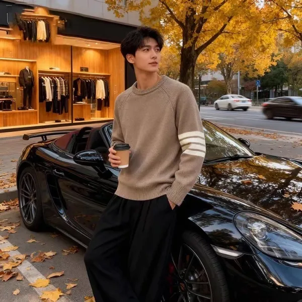 Thom Browne 4-Bar Stripe Crewneck Sweater Gray - 12