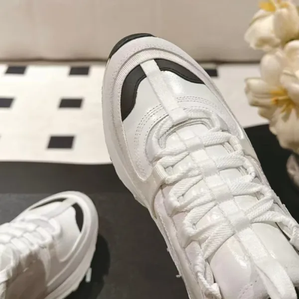 Chanel Sporty Chunky Sneakers Gold Pink White Sneakers - 23
