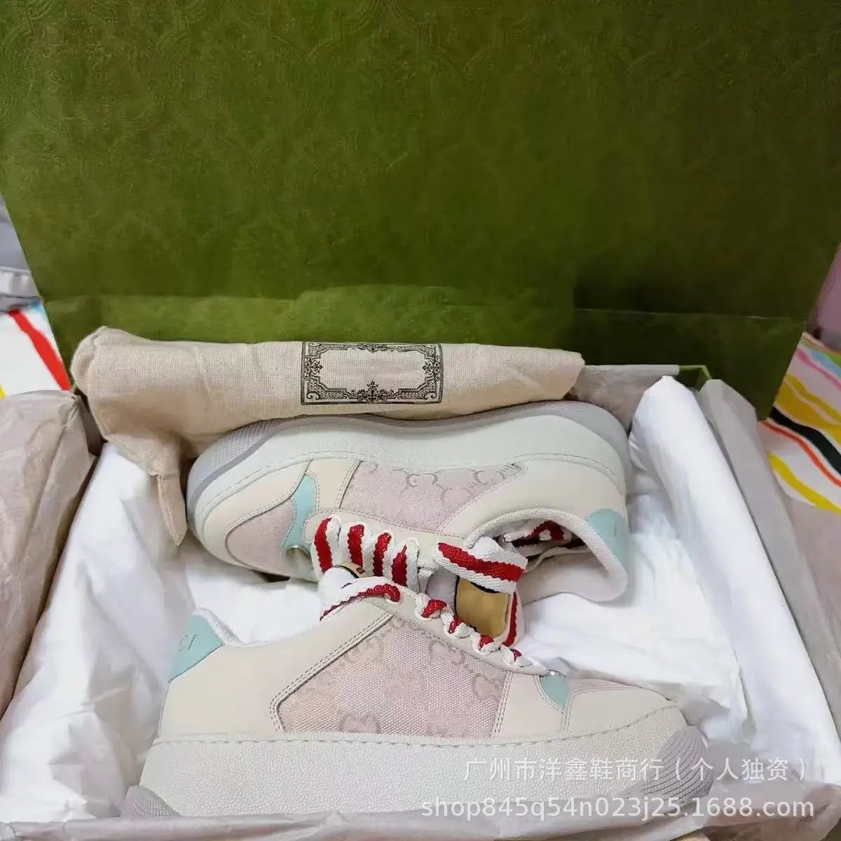 Gucci Rhyton Sneakers Black Red Striped Velcro Chunky Sneakers - 11